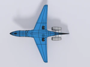 low poly pilatus pc-24 aiplane jet 3D Model
