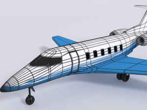 low poly pilatus pc-24 aiplane jet Modelo 3D