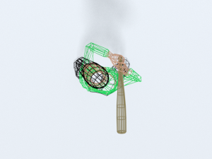 low poly kid playing baseball 3D Model