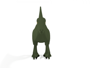 low poly cartoon velociraptor dinosaur Modèle 3D