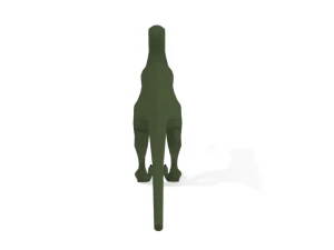 low poly cartoon velociraptor dinosaur 3D Model