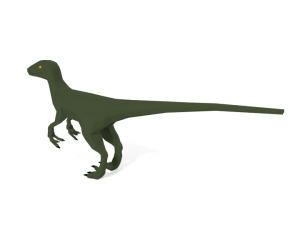 low poly cartoon velociraptor dinosaur Modèle 3D