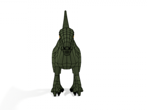 low poly cartoon velociraptor dinosaur Modèle 3D