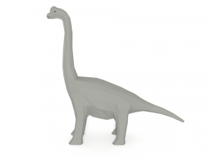 low poly cartoon brachiosaurus dinosaur 3D Model