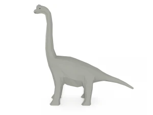 low poly cartoon brachiosaurus dinosaur 3D Model