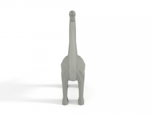low poly cartoon brachiosaurus dinosaur 3D Model