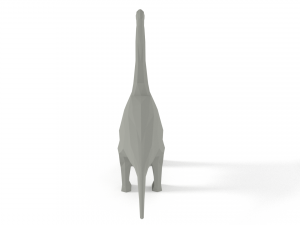 low poly cartoon brachiosaurus dinosaur 3D Model
