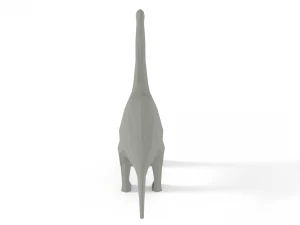 low poly cartoon brachiosaurus dinosaur 3D Model