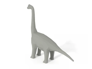 low poly cartoon brachiosaurus dinosaur 3D Model