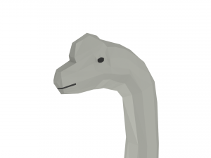 low poly cartoon brachiosaurus dinosaur 3D Model
