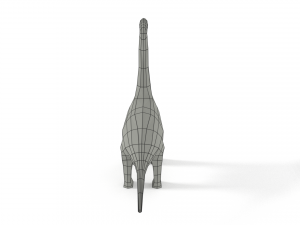 low poly cartoon brachiosaurus dinosaur 3D Model