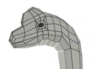 low poly cartoon brachiosaurus dinosaur 3D Model