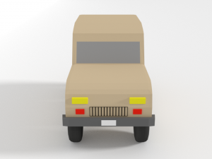 low poly cartoon jeep car 3Dモデル