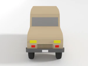 low poly cartoon jeep car 3D Model