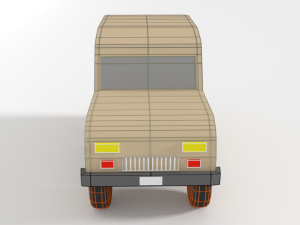 low poly cartoon jeep car 3Dモデル