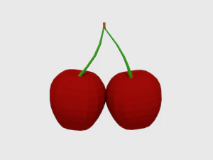 laag poly cartoon kers 3D Model