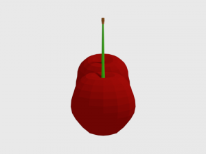 low poly cartoon cherry 3Dモデル