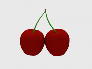 low poly cartoon cherry 3Dモデル