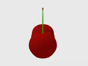 low poly cartoon cherry 3Dモデル