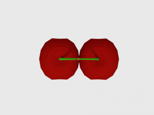 low poly cartoon cherry 3Dモデル