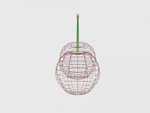 low poly cartoon cherry 3Dモデル