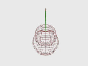 low poly cartoon cherry 3D Model