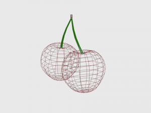 low poly cartoon cherry 3Dモデル
