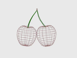 low poly cartoon cherry 3D Model