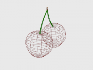 low poly cartoon cherry 3Dモデル