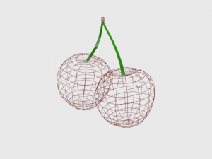 low poly cartoon cherry 3Dモデル