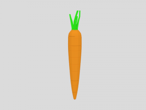 low poly cartoon carrot 3D-Modell