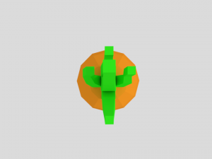 low poly cartoon carrot 3D 모델