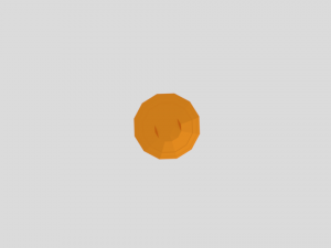 low poly cartoon carrot 3D 모델
