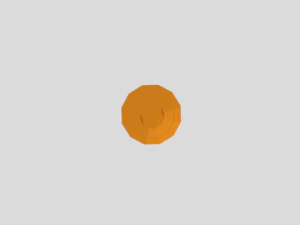 low poly cartoon carrot 3D Model