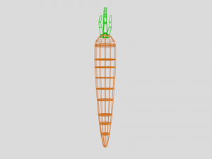low poly cartoon carrot 3D 모델