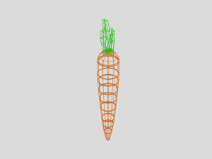 low poly cartoon carrot 3D 모델