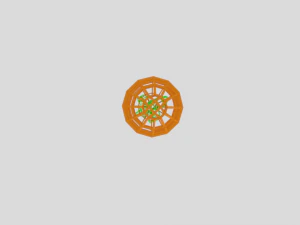 low poly cartoon carrot 3D Model