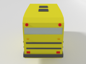 low poly cartoon schoolbuss 3D Модель