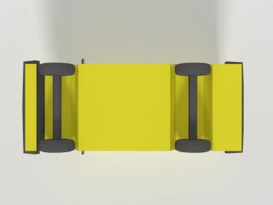low poly cartoon schoolbuss 3D Model