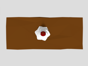 low poly cartoon piece of cake Modelo 3D