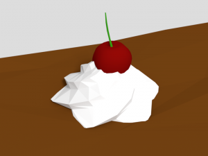 low poly cartoon piece of cake Modelo 3D