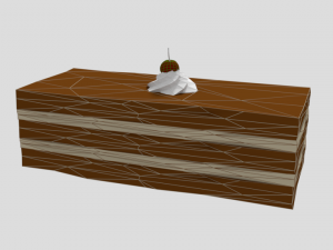 low poly cartoon piece of cake Modelo 3D