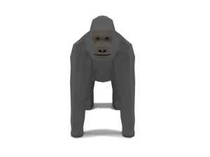 low poly cartoon gorilla 3D Model