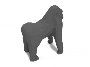low poly cartoon gorilla 3D 모델