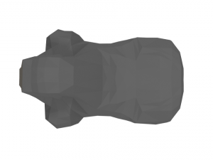 low poly cartoon gorilla 3D 모델