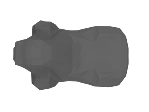 low poly cartoon gorilla 3D Model