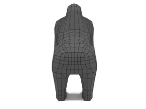 low poly cartoon gorilla 3D Model