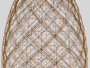 low poly cartoon pineapple Model 3D