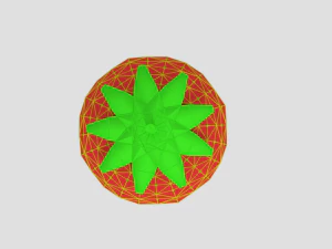 low poly cartoon strawberry 3D Model