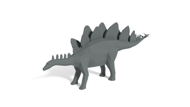 low poly cartoon stegosaurus dinosaur Modello 3D .c4d .max .obj .3ds .fbx .stl .blend 